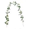 Guirnalda de Rosas Artificiales Blanca Guirnalda de Flores Falsas Colgante de Pared Floral Techo Decorativo Tira de Flores Transfronterizo Amazon