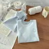 Conjunto Térmico Plush Algodão Sem Costura Infantil Roupas e Calças de Outono para Meninos e Meninas Roupa de Casa 100% Algodão