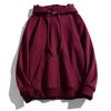 Rampo roupas masculinas 350g outono e inverno com forro de fleece com capuz marca de moda suéter masculino europeu e americano cor sólida básico liso moda suéter masculino