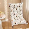 Bonito cojín de silla plegable integrado, combinación de asiento y respaldo para oficina en casa y estudio, cómodo con correas de amarre, cojín de suelo