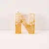 Letras Inglesas Cruzadas Acessórios de Decoração DIY Chaveiro de Cola de Gotejamento de Resina Semi-acabado Pingente de Mochila Fabricante Atacado