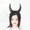 Faixa de Cabeça de Diabo de Halloween Transfronteiriça com Chifres de Vaca e Ovelha Foto Engraçada Faixa de Cabeça Cosplay Acessórios de Cabelo