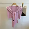 Chal de punto Primavera y Otoño Nuevo Estilo Coreano Gama Alta Oficina Protector de Cuello Chaleco Moda Versátil Ropa Exterior para Mujer Tendencia