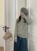 Suéter Grueso de Cuello Redondo Estilo Europeo Otoño 2026 para Mujer, Estilo Perezoso 100% Lana Suave Tejido Casual