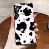 Estilo Europeo y Americano Gama Alta Patrón de Vaca Blanco y Negro Adecuado para Samsung A23/A24 Funda de Película para Teléfono S25 Ultra-Delgada Disipación de Calor