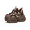 Zapatos tipo "dad shoes" de suela gruesa con tacón oculto para mujer, nuevo estilo otoño 2026, zapatos de mujer con tacón oculto de moda para personas bajas, zapatos casuales versátiles