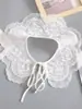 Gola Falsa de Renda Versátil Novo Estilo Xale Feminino Acabamento em Renda Decoração de Temperamento Rejuvenescedora Gola Lisa Lenço Pequeno Gola Falsa