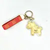 Llavero de Hazte Rico Inmediatamente Zodiaco de Dibujos Animados Llave de Coche Colgante de Pony Dorado Versátil para Pareja Adorno Lindo