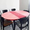 Toalha de mesa descartável cordão tampa de mesa elástica pe espessado transparente à prova de óleo impermeável lavável pó cobrir pano de jantar