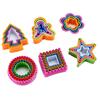 Molde de plástico para galletas de flores, anillo para mousse, molde para cortar verduras, molde para galletas de flores, molde para cortar pasteles, molde para hornear color, molde para fondant
