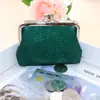 Billetera corta brillante de PU de doble capa retro para mujer, monedero pequeño, tarjetero creativo, monedero para estudiante, disponible para venta al por mayor