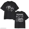 Camiseta de Manga Corta Estampada Transfronteriza Verano Estilo Americano Holgada Cuello Redondo