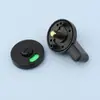 Accesorios para Particiones de Baño Público Cerradura Plegable Plana de Plástico de Nylon Negro Cerradura Paralela Indicador de Ocupado/Libre de Nylon