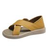 Sandalias de Tacón Grueso con Tiras Cruzadas que Cubren el Talón de Gran Tamaño para Mujer, Comercio Exterior, Nuevo Estilo Retro Romano, Sandalias de Doble Uso