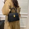 Bolso de mano retro pequeño, fresco e informal para mujer, nuevo bolso de hombro vintage sencillo de alta textura y moda de 2024.