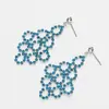 Pendientes Retro de Moda Europeos y Americanos para Mujer, Elegantes Pendientes Grandes Decorativos Personalizados Incrustados de Diamantes Fabricante Mayorista E345