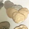 Botões Metálicos de Formato Especial, Botões em Formato de Coração, Botões de Pé Alto para Casacos e Camisas, Botões Costurados à Mão, Botões para Roupas de Algodão, Botões Novos