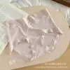 Edição Limitada Outono e Inverno Suave Caramelo Cacau Modal Sem Costura Feminina Cintura Média Costurada Classe A Forro 100% Algodão Calcinha