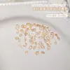 100 Mini Pedrería para Uñas, Pedrería Irregular de Fondo Plano Ultracorta, Decoraciones de Cristal Cálido Aurora Rosa Claro