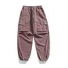 BLACKARMADA Calça de Sarja Reta Grossa com Forro de Lã de Inverno para Homem com Bolso Grande Casual LK1282R