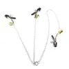 Pinzas para Pezones de Cadena Larga Activas de Tres Cabezas Campana Sm Pinzas Eróticas para Pezones Pinzas de Juego Previo para Adultos Femeninos Productos para Adultos