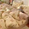 Juego de Cuatro Piezas de Algodón Puro Clase A Modelo Nuevo 2026 Ropa de Cama Sábana de Algodón Puro Funda Nórdica Sábana Ajustable Juego de Tres Piezas para Dormitorio Estudiantil 3