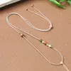 Cuerda tejida a mano jade oro colgante cuerda jade colgante colgante cuerda para colgar colgar cuello hombres mujeres cuerda marrón ajustable