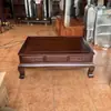 Mesa de centro grande em treliça de abacaxi de madeira maciça para apartamento pequeno mesa de centro retangular mesa de canto jacarandá todo jacarandá dourado mesa lateral de sofá