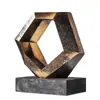 Joias Geométricas Criativas Retrô de Luxo Leve Modelo Quarto Hall de Hotel Sala de Estar Artesanato Estudo Escritório Decorações