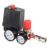 Válvula de Esfera de Ajuste Redonda com Três Furos Corpo Preto Válvula reguladora de pressão pneumática 220V válvula redutora de pressão 120PSI acessórios para compressor de ar bomba de ar