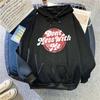 Abrigo informal de otoño e invierno con diseño cruzado, sudadera holgada con capucha de talla grande, top informal con estampado moderno que combina con todo para mujer