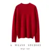 Suéter de Cashmere Seamless Uma Peça para Mulheres com Borda Rebatida, Gola Meia-Alta, Estilo Outono e Inverno, Tricô Pulôver Solto Camada Base