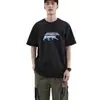 Camiseta de Manga Curta em Promoção Relâmpago para Homens, Top Tendência de Verão Simples de Meia Manga, Camiseta de Marca Tendência Casual Solta Estilo Hong Kong