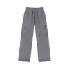 Pantalones Cargo Soft Shell Dopamina Viento de Otoño Impermeables Funcionales para Exteriores Pantalones Paracaídas para Mujer Sueltos Rectos Casuales Largos