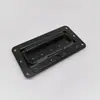LS504-3 puxador embutido quadrado preto, dobrável com mola, puxador de porta de armário