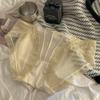 Roupa íntima Feminina Sem Costura Fina de Menina Cetim Cru Francês Renda Pura Malha Sexy Forro de Algodão Shorts de Cintura Média