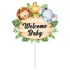 Accesorios de Decoración para Escena de Fiesta de Baby Shower, Adornos para Pastel de Cumpleaños, Pancarta 'Oh Baby'