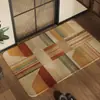 Tapete de chão de diatomita xadrez patchwork retrô estilo chinês para banheiro e vaso sanitário, absorvente, secagem rápida, fácil de manter, pode ser enviado em nome de terceiros