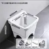 Fregadero para Mopas Pileta para Mopas de Cerámica Tubería de Drenaje de Acero Inoxidable Balcón Baño Lavadero Doméstico para Mopas Barato