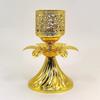 Porta-Vela Taça de Vinho Europeu Ferro Galvanizado Dourado Porta-Vela Simples Romântico Jantar à Luz de Velas Mesa de Jantar Decoração de Casamento
