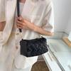 Bolsa de tecido de textura estilo coreano feminina 2022 verão nova moda simples elegante ombro axila portátil pequena bolsa quadrada