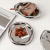 Bandeja Decorativa de Lujo Creativo Behanmei Bandeja de Almacenamiento de Cerámica Bandeja con Hueco para Frutas Bandeja para Joyas de Mesa de Café Minería Caliente Transfronteriza