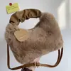Bolso de Peluche para Niñas 2025 Otoño e Invierno Nuevo Estilo Bolso Cruzado Versátil Bolso de Nicho Estilo Chanel