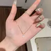 Colar Mini Gota d'Água Estilo Coreano Titânio Aço Zircônio Corrente Fina Exquisita Corrente para Clavícula Acessório de Trabalho Luxo Leve Temperamento de Celebridade da Internet