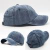 Algodón Lavado Gorra Vieja para Mujer Gorra de Béisbol Vintage Combinable Moda Europea y Americana Gorra de Color Sólido Casual de Copa Suave