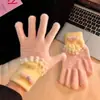 Guantes de algodón compatibles con pantalla táctil para hombre, cálidos de invierno, forrados de forro polar, lana tejida gruesa, adecuados para ciclismo, unisex, guantes a prueba de frío