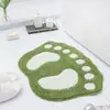 Tapete de Pé Flocado Transfronteiriço para Pés Grandes Tapete de Banheiro Tapete de Chão Anti-derrapante Absorvente de Água para Vaso Sanitário Tapete Lavável Fácil de Cuidar Resistente a Manchas