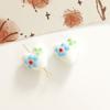Mismo que Xiaohongshu rama tridimensional con goteo de aceite flor pequeña corazón de melocotón DIY cuentas de vidrio accesorios pendientes material para pasador al por mayor