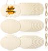 Venta caliente transfronteriza letrero colgante grande en blanco para puerta, tablero de anuncios, letrero de madera ovalado rectangular con cuerda, pintura DIY, escritura de aviso