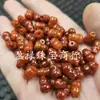 Jade Jade Jade Rojo Calabaza de Jade Cuentas Sueltas Rojo Verde Seco con Agujero Estéreo Pulsera de Calabaza Accesorios de Joyería Cuentas Hechas a Mano